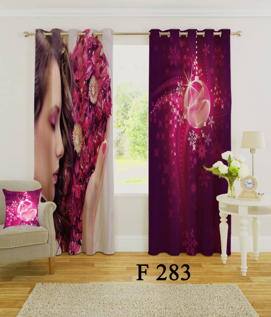 پرده چاپی طرح دختر F283