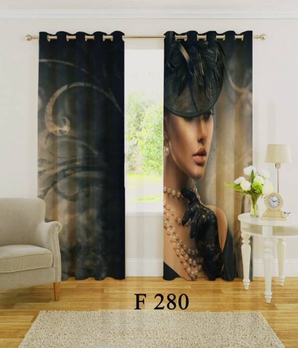 پرده چاپی طرح دختر F280