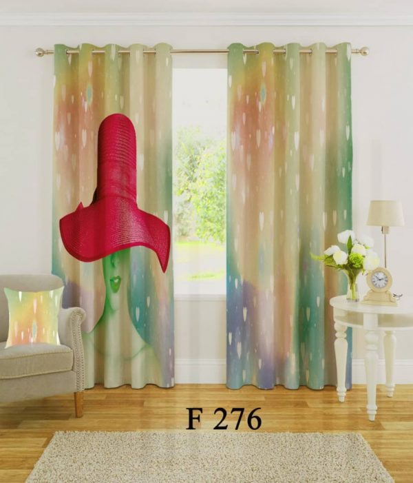 پرده چاپی طرح دختر F276