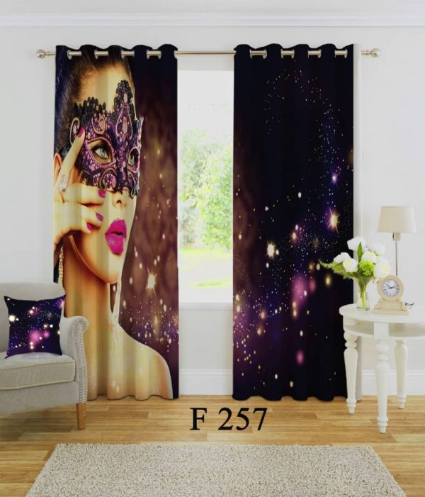 پرده چاپی طرح دختر F257