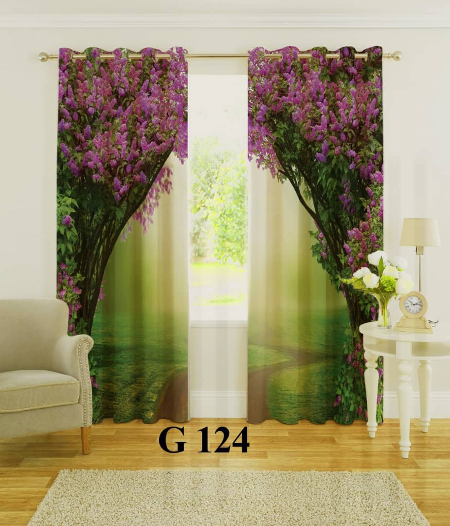 پرده چاپی طرح درخت G124