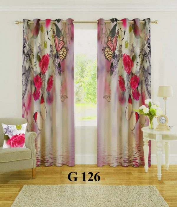 پرده چاپی طرح گل G126