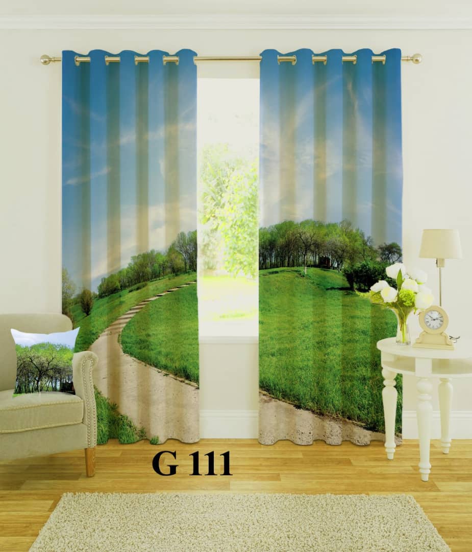 پرده چاپی طرح جاده سبز G111
