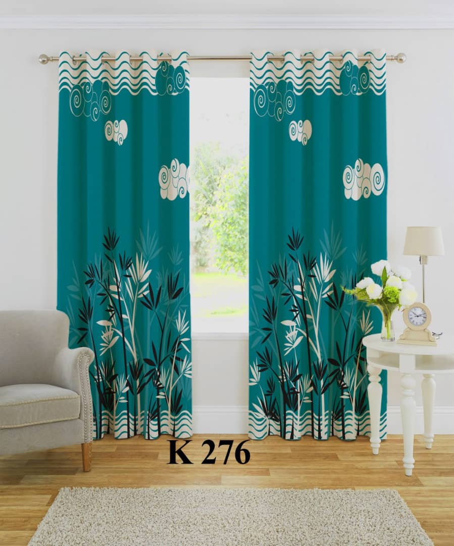 پرده چاپی طرح گل برکه K276