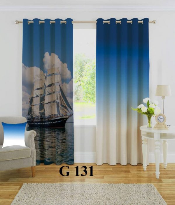 پرده چاپی طرح کشتی G131
