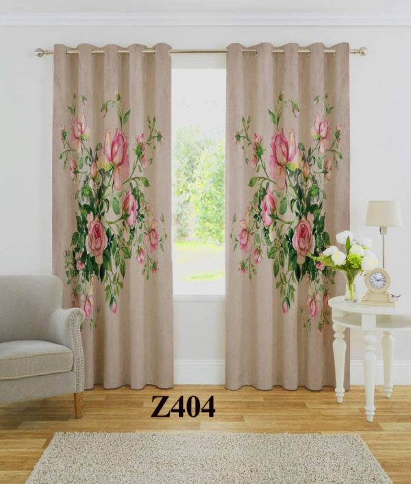 پرده چاپی طرح گل Z404