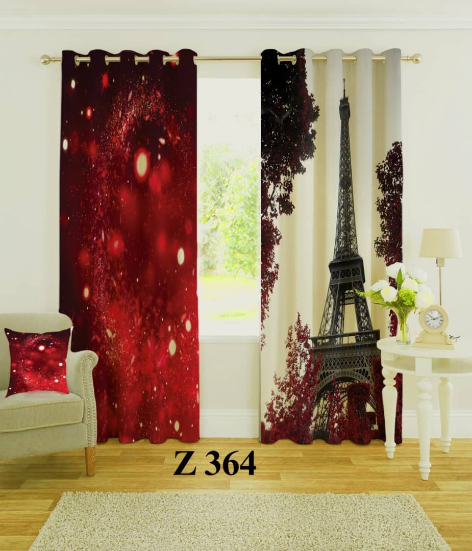 پرده چاپی طرح پاریس Z364