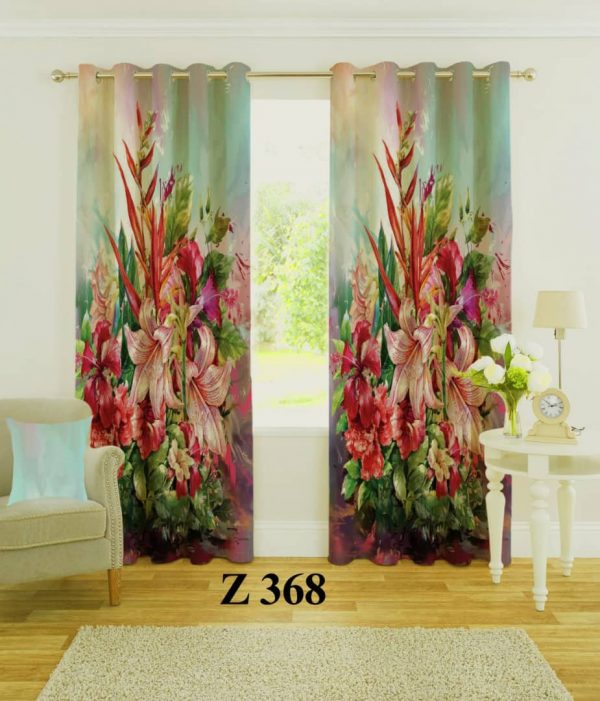 پرده چاپی طرح گل Z368