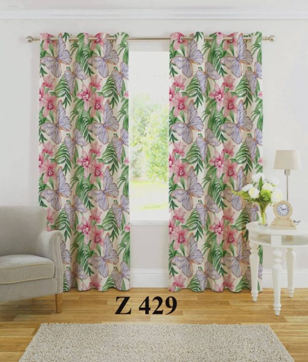 پرده چاپی طرح گل Z429