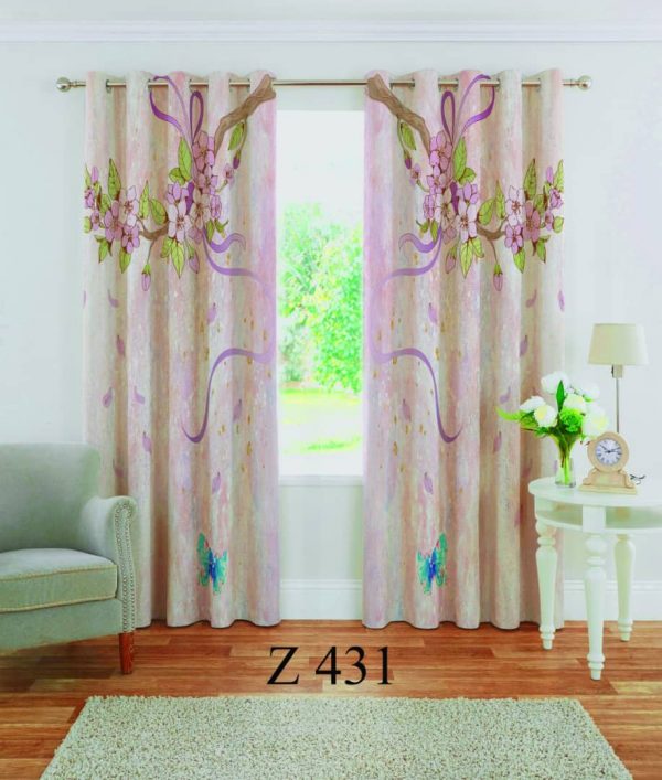 پرده چاپی طرح گل Z431