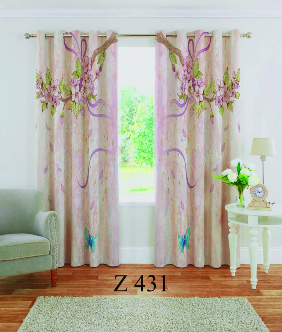 پرده چاپی طرح گل Z431