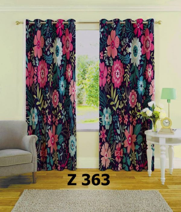 پرده چاپی طرح گل Z363