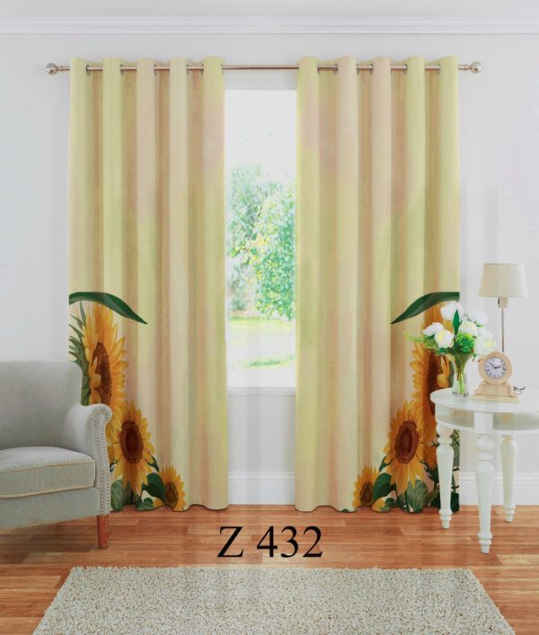 پرده چاپی طرح گل Z432