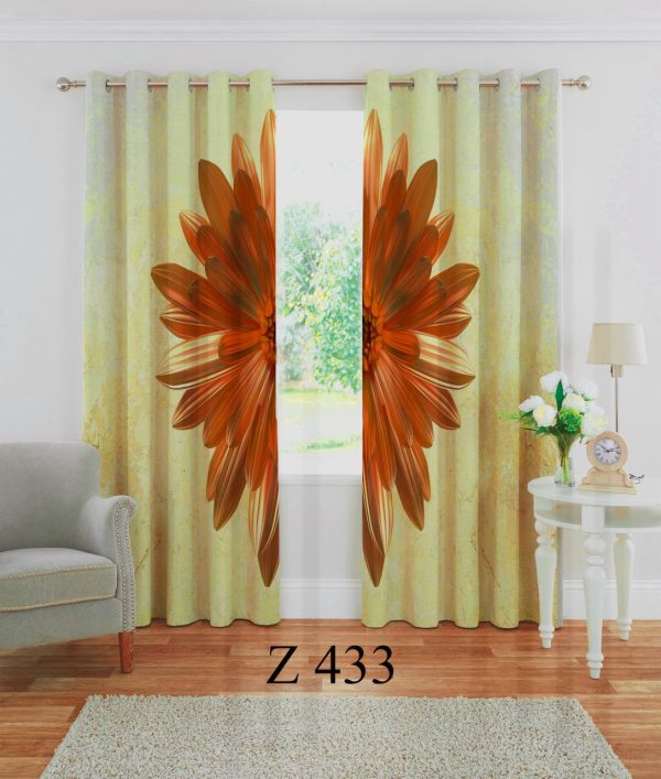 پرده چاپی طرح گل Z433