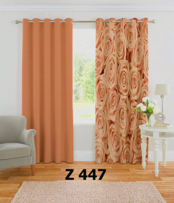 پرده چاپی طرح گل Z447