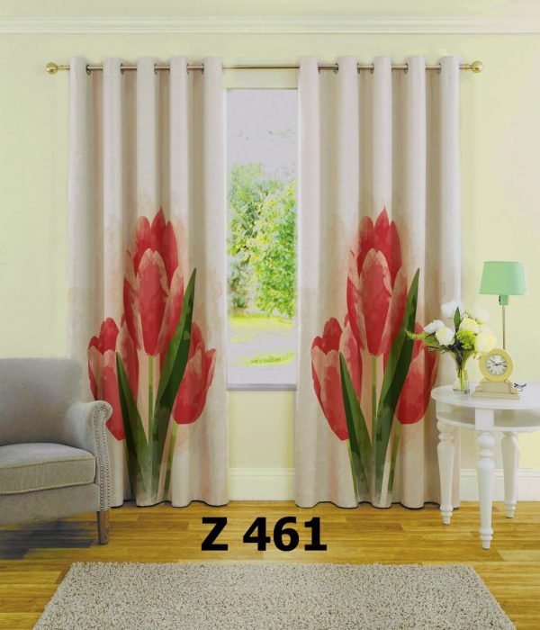 پرده چاپی طرح گل Z461