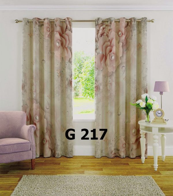 پرده چاپی طرح گل G217