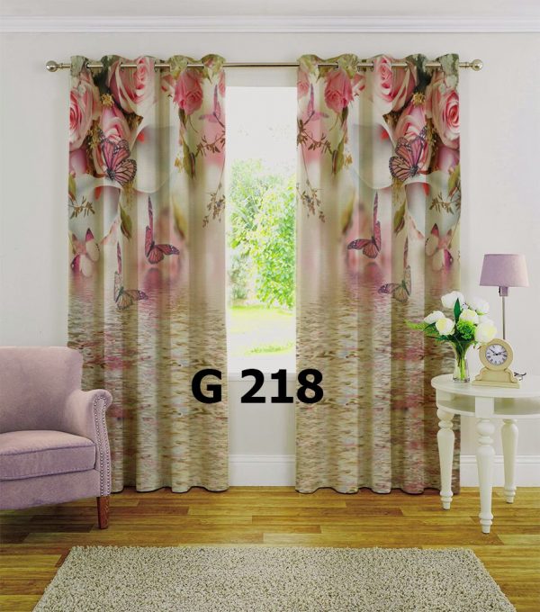 پرده چاپی طرح گل G218