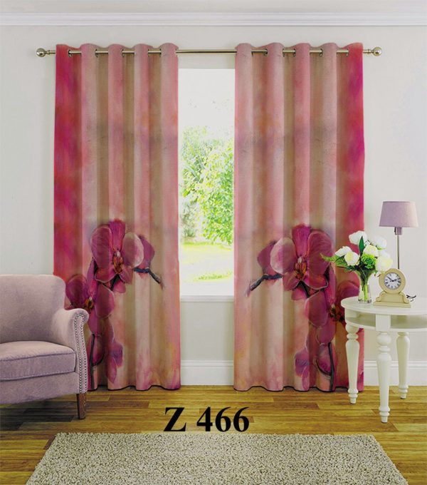 پرده چاپی طرح گل Z466