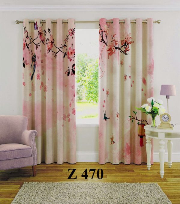 پرده چاپی طرح گل Z470