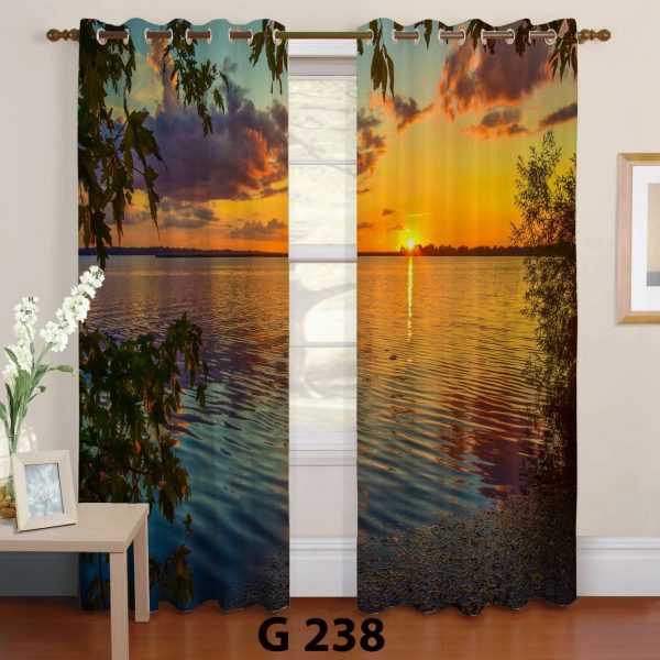 پرده چاپی طرح غروب آفتاب G238