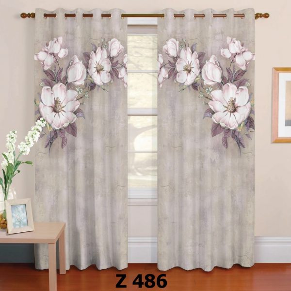 پرده چاپی طرح گل Z486