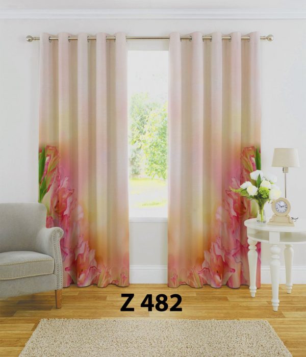 پرده چاپی طرح گل Z482