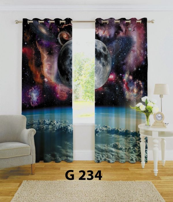 پرده چاپی طرح کهکشان G234