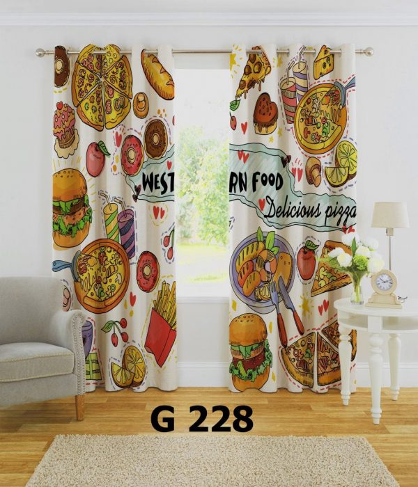 پرده چاپی طرح فست فود G228