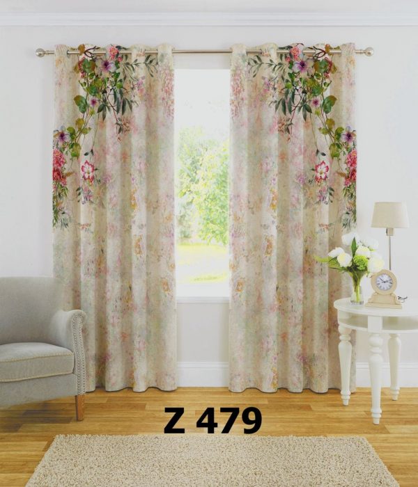 پرده چاپی طرح گل Z479