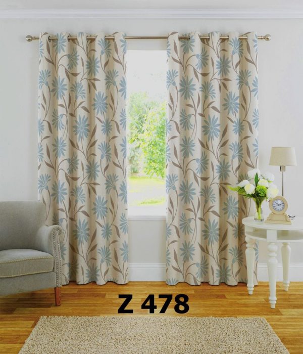 پرده چاپی طرح گل ساده Z478