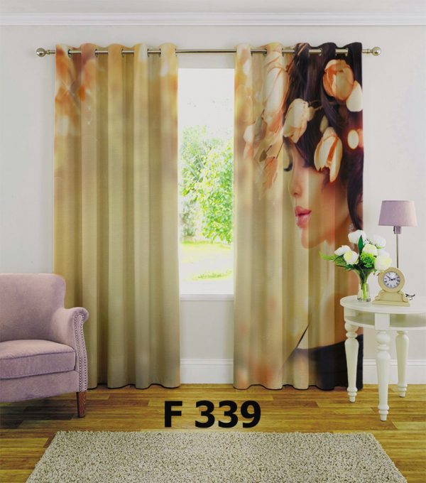 پرده چاپی طرح دختر F339