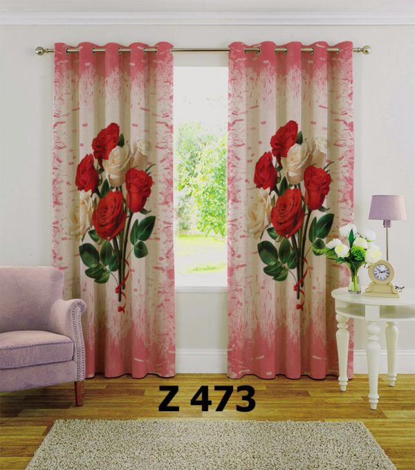 پرده چاپی طرح شاخه گل Z473