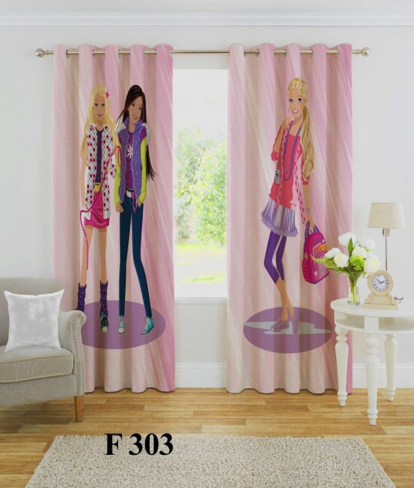 پرده چاپی طرح باربی F303