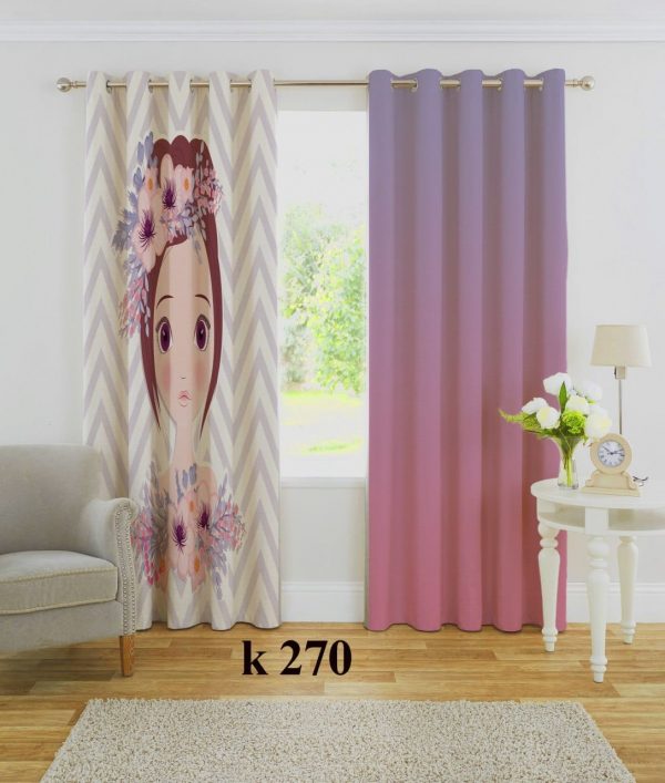پرده چاپی طرح دختر k270