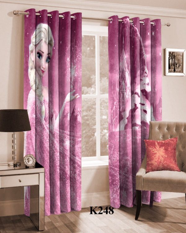 پرده چاپی طرح فروزن k249