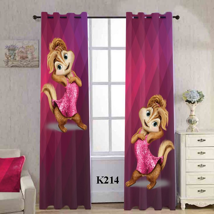 پرده چاپی طرح سنجاب کارتون K214