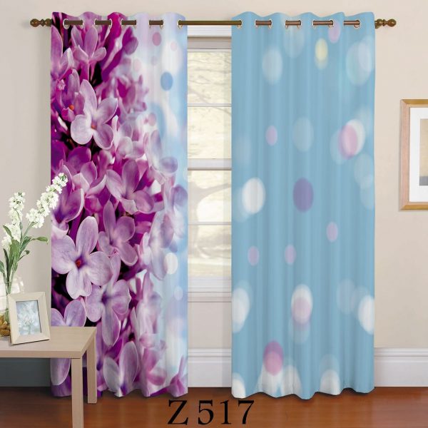 پرده چاپی طرح گل Z517