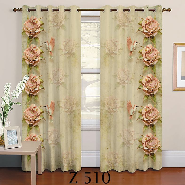 پرده چاپی طرح گل Z510