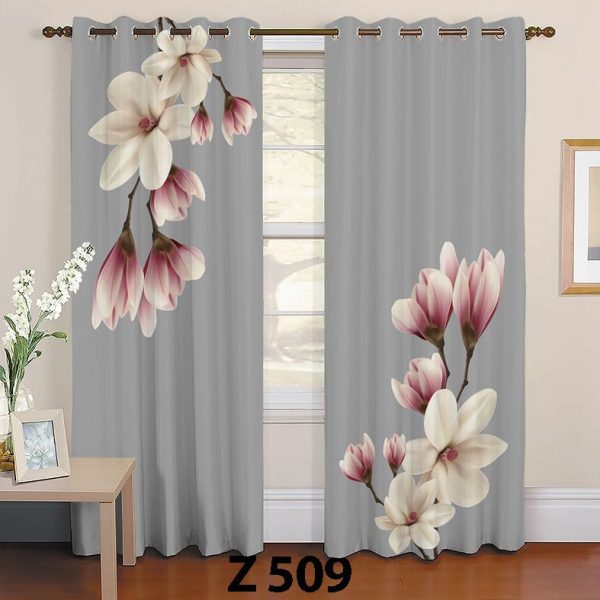 پرده چاپی طرح گل Z509