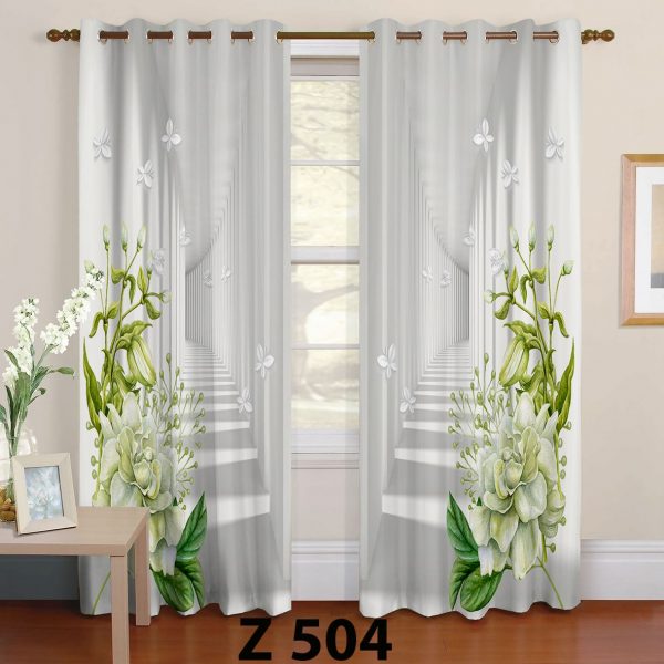 پرده چاپی طرح گل Z504