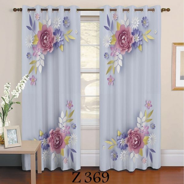 پرده چاپی طرح گل Z369