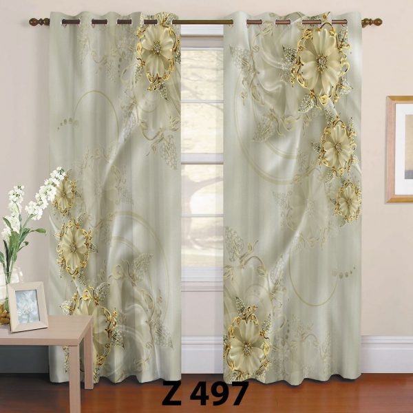 پرده چاپی طرح گل Z497