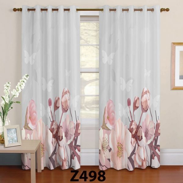 پرده چاپی طرح گل Z498