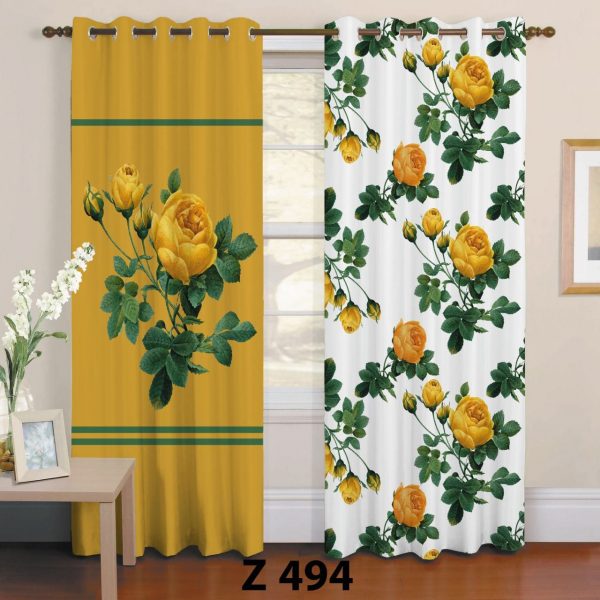 پرده چاپی طرح گل Z494