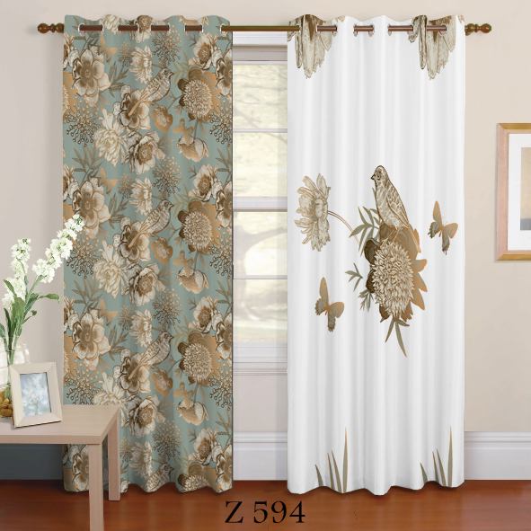 پرده چاپی طرح گل Z594