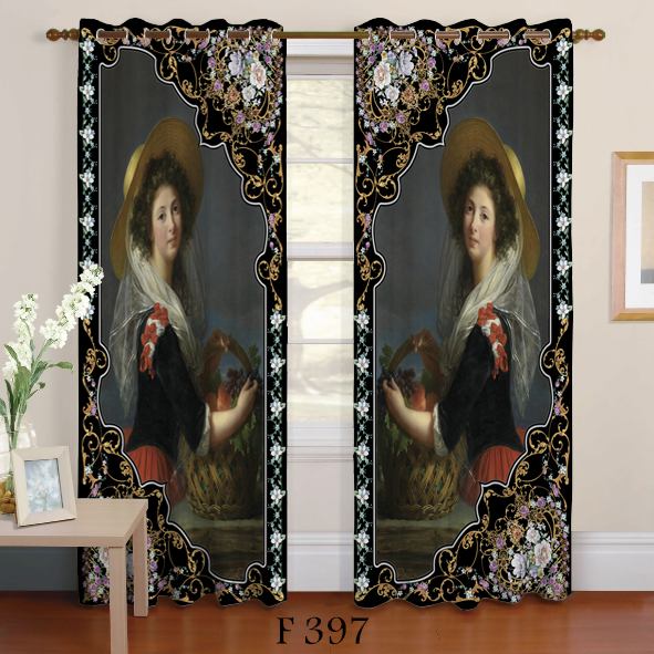 پرده چاپی طرح دختر F397