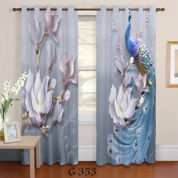 پرده چاپی طرح گل G353