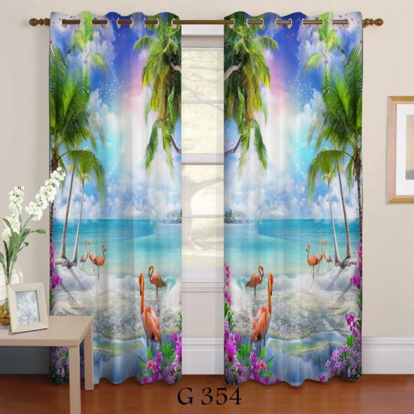 پرده چاپی طرح ساحل G354