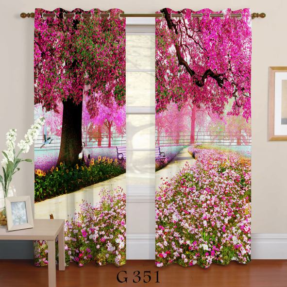 پرده چاپی طرح درخت G351